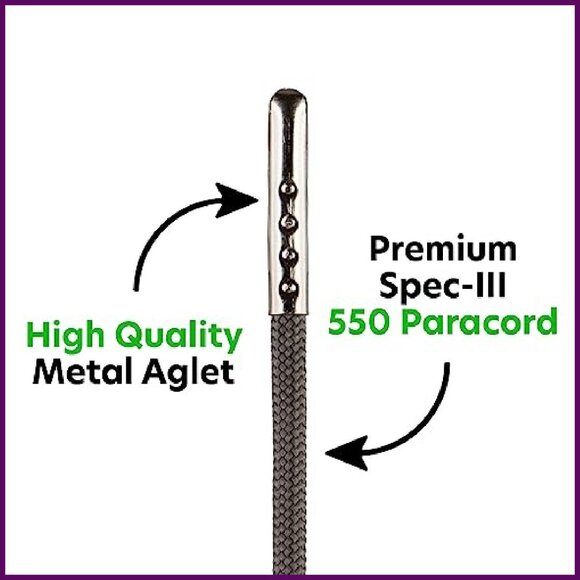 Heavy Duty 550 Paracord Boot Laces - 54" or 72" Work Outdoor Survival - Picture 5 of 6